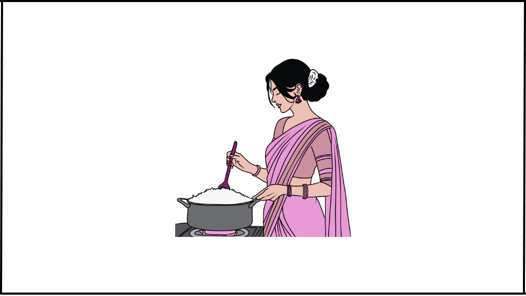 BOTH ARE REAL – THE RAW RICE AND THE COOKED RICE